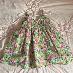 JANIE AND JACK Floral Pink and Green Sundress